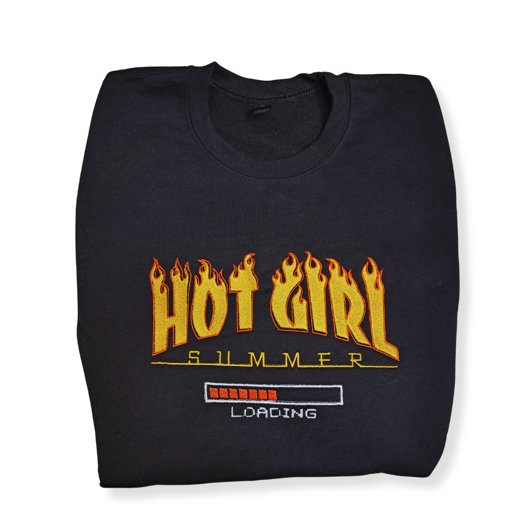 Embroidered "Hot Girl Summer" (Black)